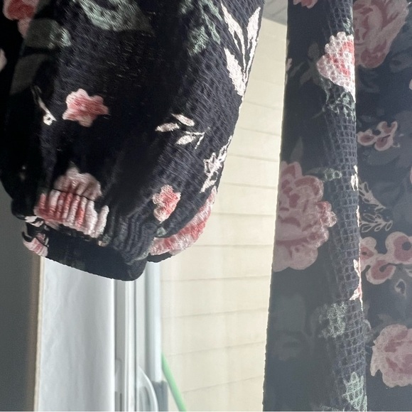 NWOT River Island floral shirred mini dress, Black,Small, printed, summer,spring - Picture 11 of 12